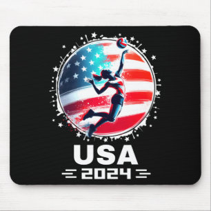 Usa team 2024 volleyball shirt for men women kids mouse mat