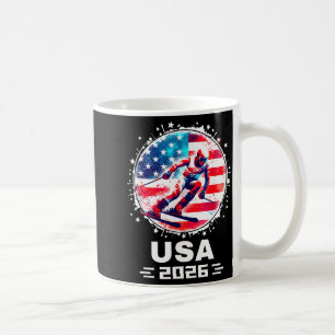 Usa team 2026 skiing shirt for men women kids coffee mug