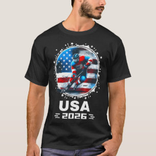 Usa Team 2026 United States American Flag Hockey U T-Shirt