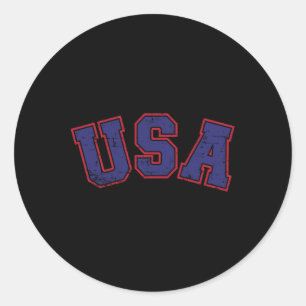 Usa Team For Patriotic Independence Day On 4th Of Classic Round Sticker