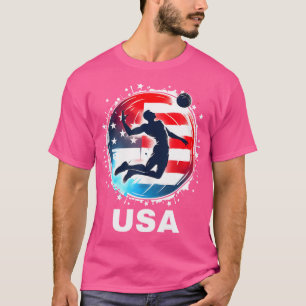 Usa Team Volleyball United States American Flag Vo T-Shirt