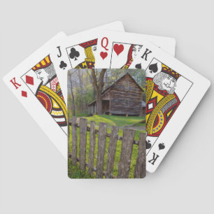 USA, Tennessee, Cabin In Cades Cove Playing Cards