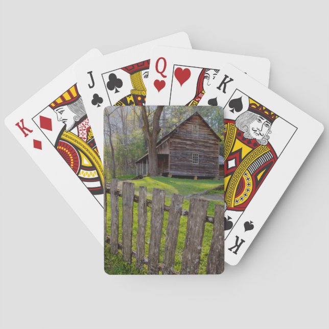 USA, Tennessee, Cabin In Cades Cove Playing Cards (Back)