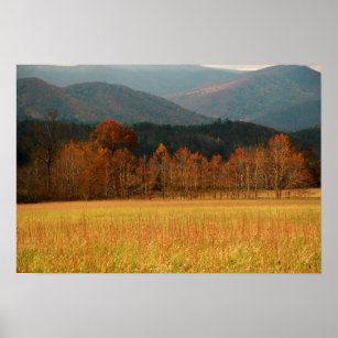 USA, Tennessee. Cades Cove In Smoky Mountain Poster