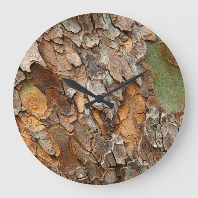USA, Tennessee, Close Up Of Bark On A Tree Large Clock (Front)