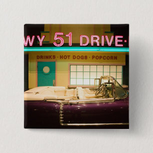 USA, Tennessee, Memphis: Elvis Presley 15 Cm Square Badge