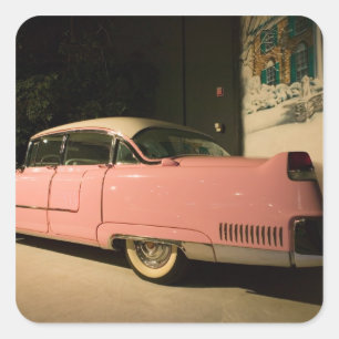 USA, Tennessee, Memphis, Elvis Presley 3 Square Sticker