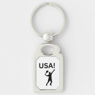 USA tennis player using dot as a ball  Key Ring