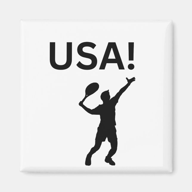 USA tennis player using dot as a ball  Magnet (Front)