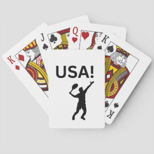 USA tennis player using dot as a ball Playing Cards