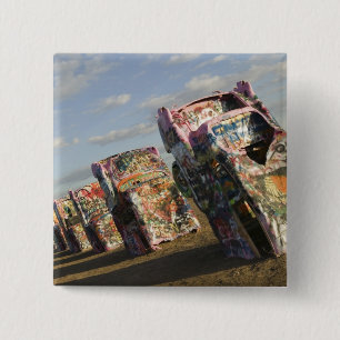 USA, TEXAS, Panhandle Area, Amarillo: Cadillac 15 Cm Square Badge