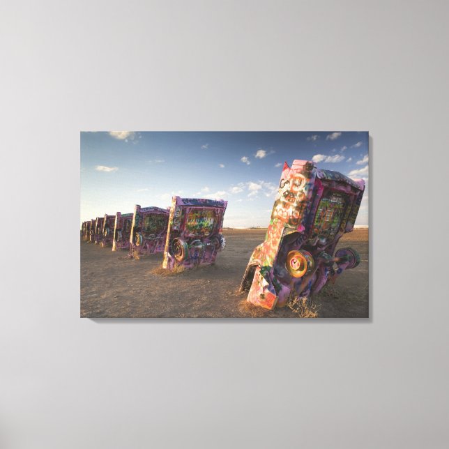 USA, TEXAS, Panhandle Area, Amarillo: Cadillac 2 Canvas Print (Front)
