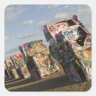 USA, TEXAS, Panhandle Area, Amarillo: Cadillac Square Sticker