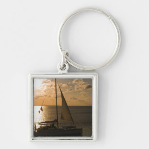 USA, Texas, South Padre Island. Sailboat Key Ring