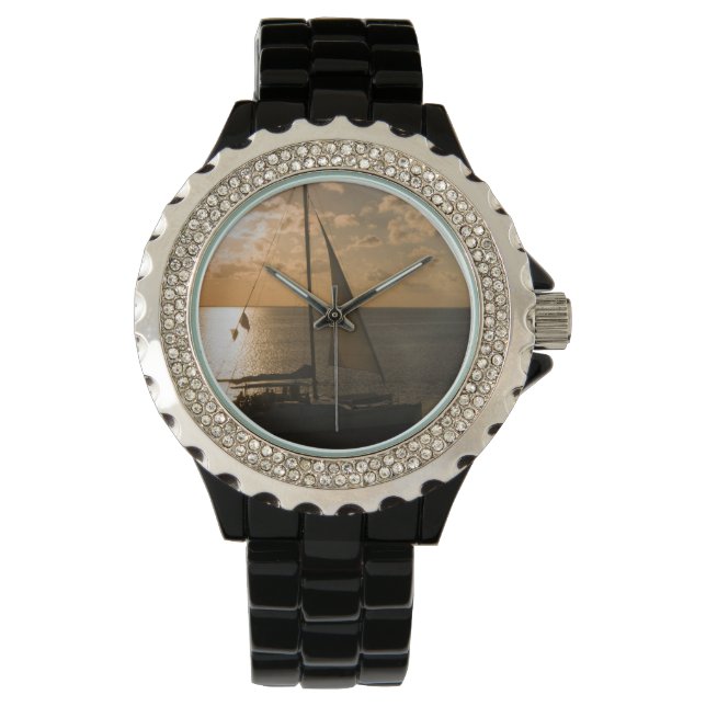 USA, Texas, South Padre Island. Sailboat Watch (Front)