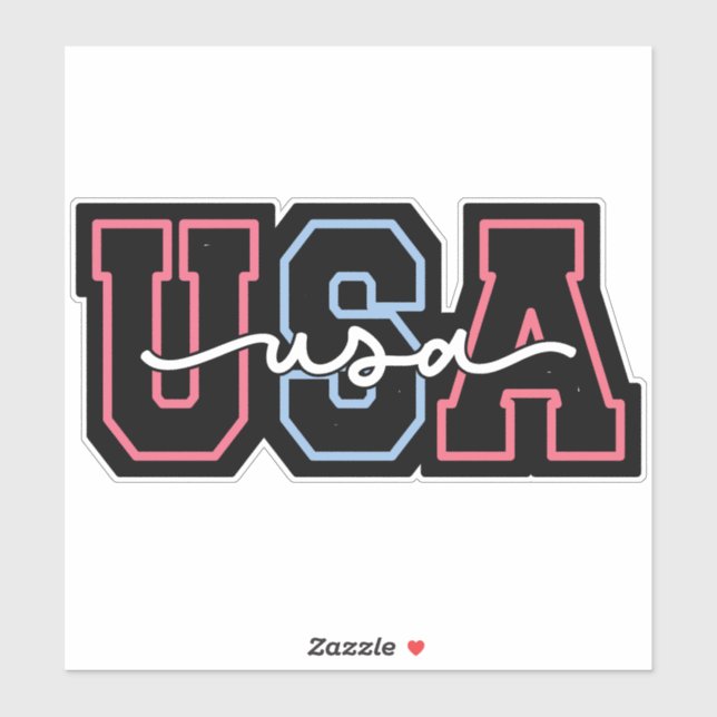 USA Text 4th Of July Design-62118 (Sheet)