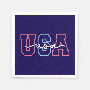 USA Text 4th Of July Design-62118 Napkin