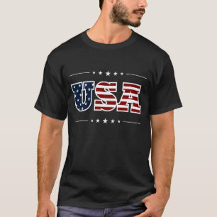 USA Text T-Shirt