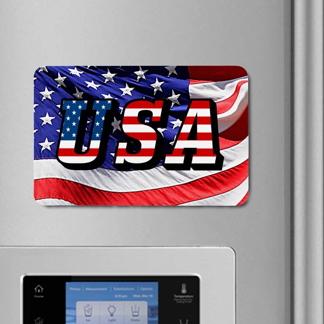 USA Text United States of America Flag Flexible Magnet (USA Text United States of America Flag Flexible Magnet)