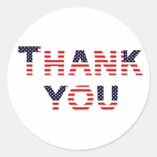 USA thank you sticker (Front)