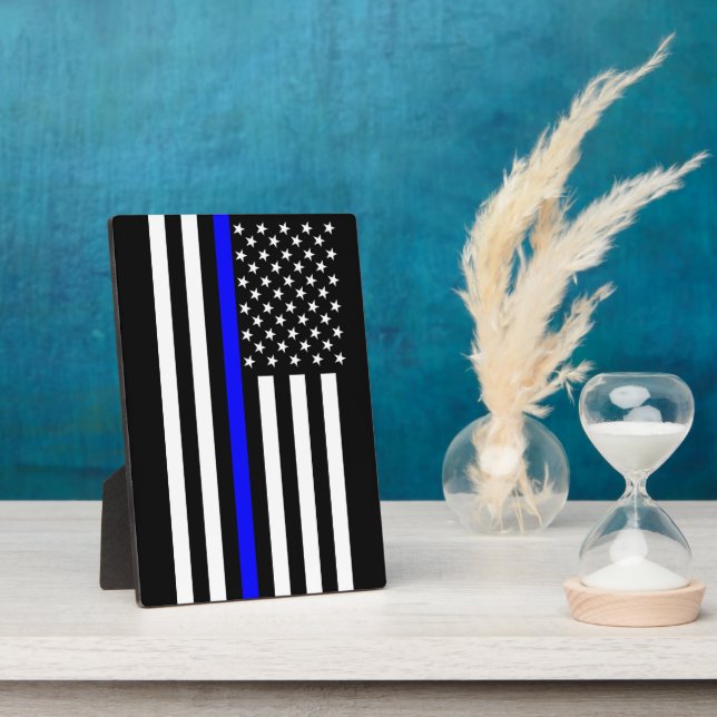 USA Thin Blue Line Plaque (Side)