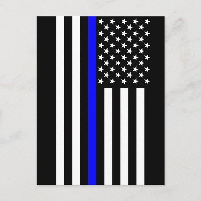 USA Thin Blue Line Postcard (Front)