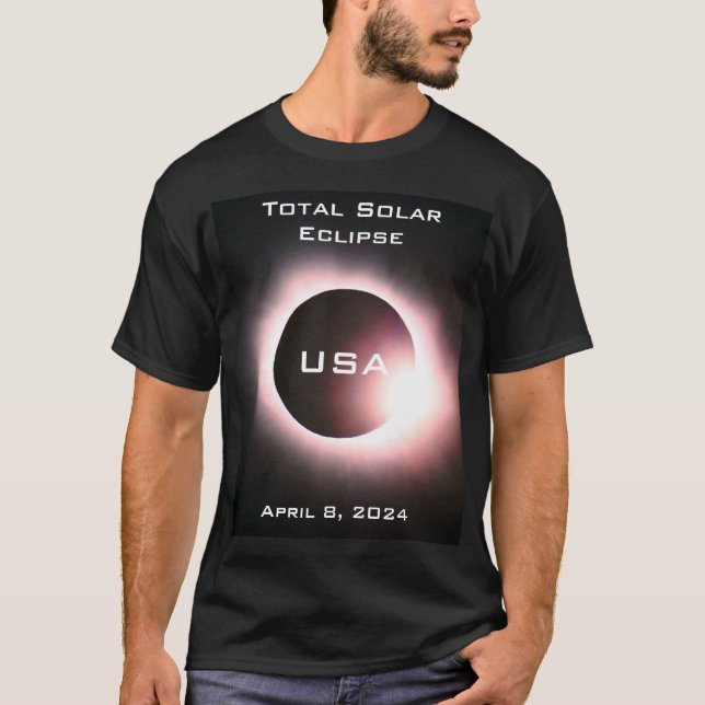 USA Total solar eclipse April 8, 2024 T-Shirt (Front)