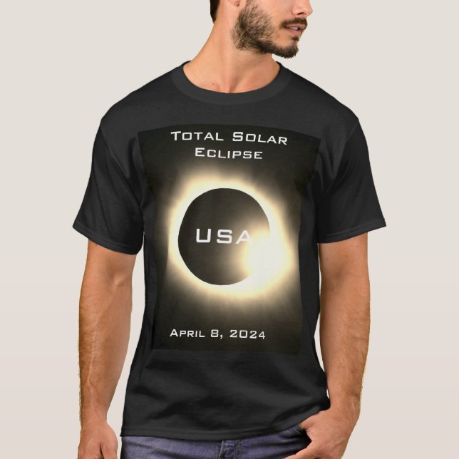 USA Total solar eclipse April 8, 2024 T-Shirt (Front)