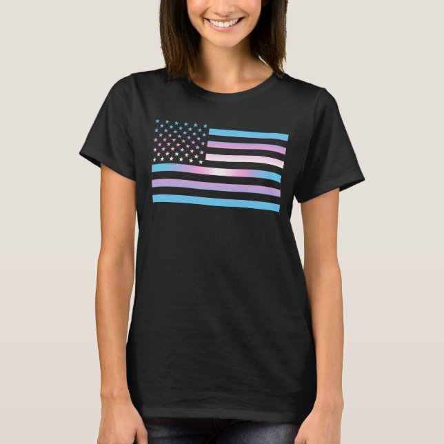 USA Trans Pride Patriotic T-Shirt (Front)