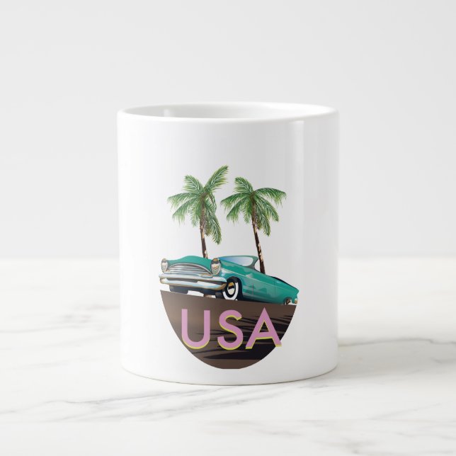 USA Tropical Large Coffee Mug (Front)