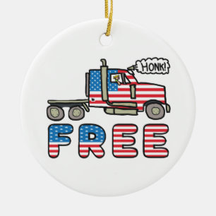 USA Trucking Free Ceramic Tree Decoration