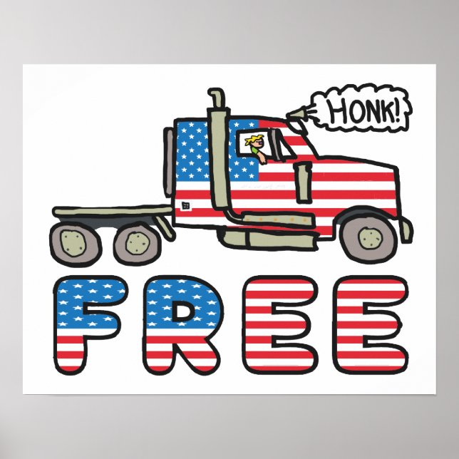 USA Trucking Free Poster (Front)