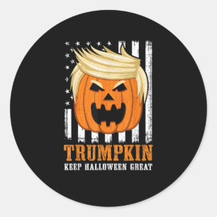 Usa Trumpkin Keep Halloween Great Funny Classic Round Sticker