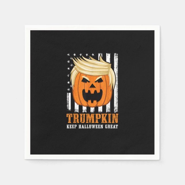 Usa Trumpkin Keep Halloween Great Funny Napkin (Front)