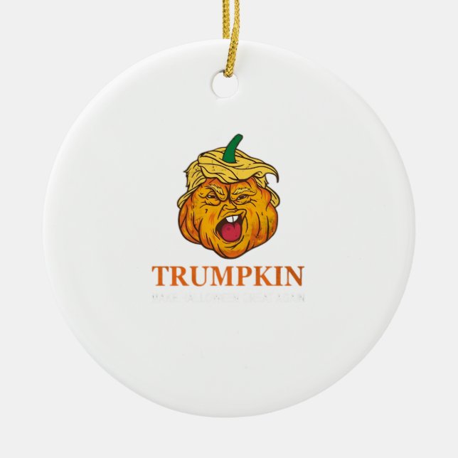 Usa Trumpkin Make Halloween Great Again Costume Cl Ceramic Tree Decoration (Front)