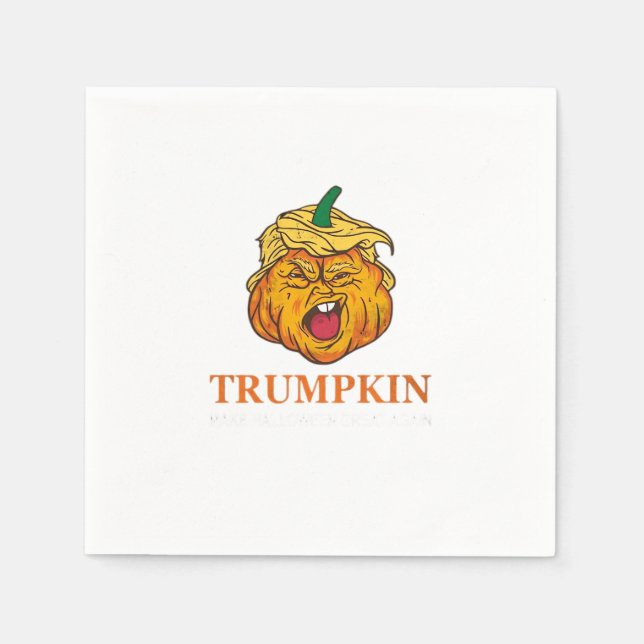 Usa Trumpkin Make Halloween Great Again Costume Cl Napkin (Front)
