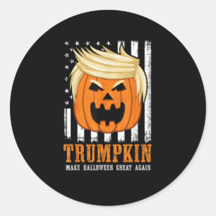 Usa Trumpkin Make Halloween Great Again Funny Classic Round Sticker
