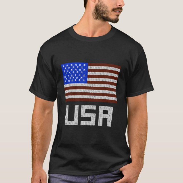 Usa Ugly Sweater Style Geography Flags (Front)