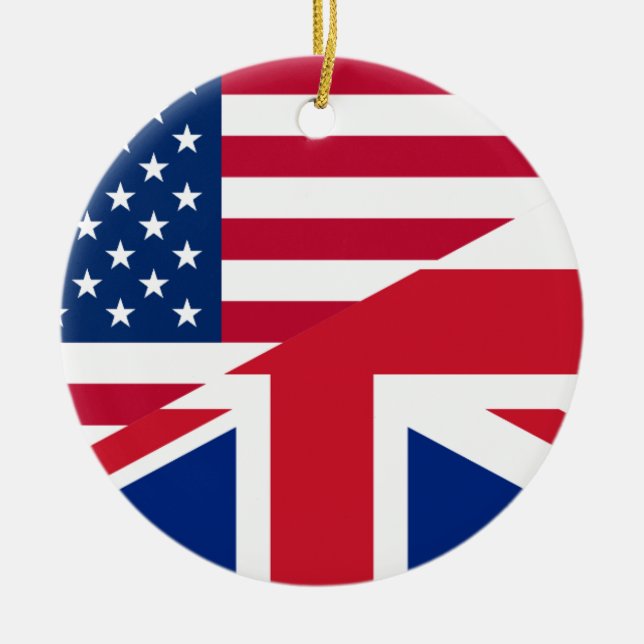 usa uk ceramic tree decoration (Front)