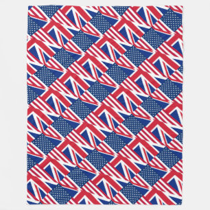 usa uk fleece blanket