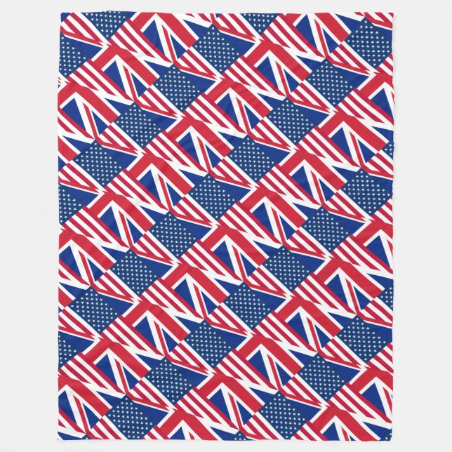 usa uk fleece blanket (Front)