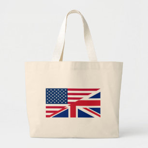 usa uk large tote bag