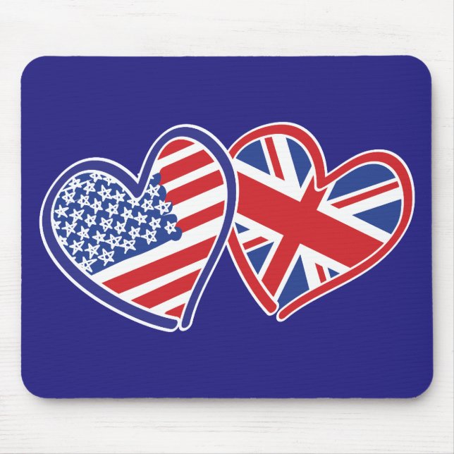 USA---UK-Love Mouse Mat (Front)
