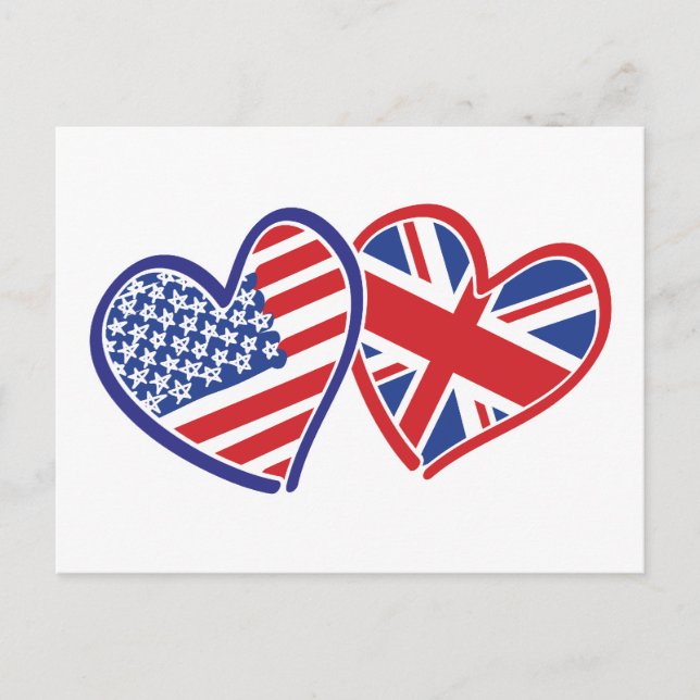 USA---UK-Love Postcard (Front)