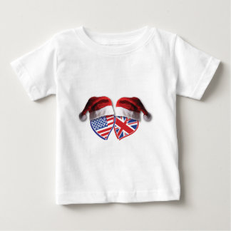 USA-UK-Santa-Hats Baby T-Shirt