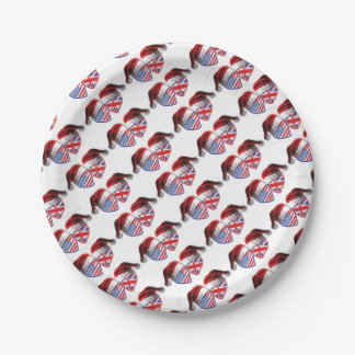 USA-UK-Santa-Hats Paper Plate