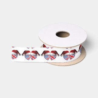 USA-UK-Santa-Hats Satin Ribbon