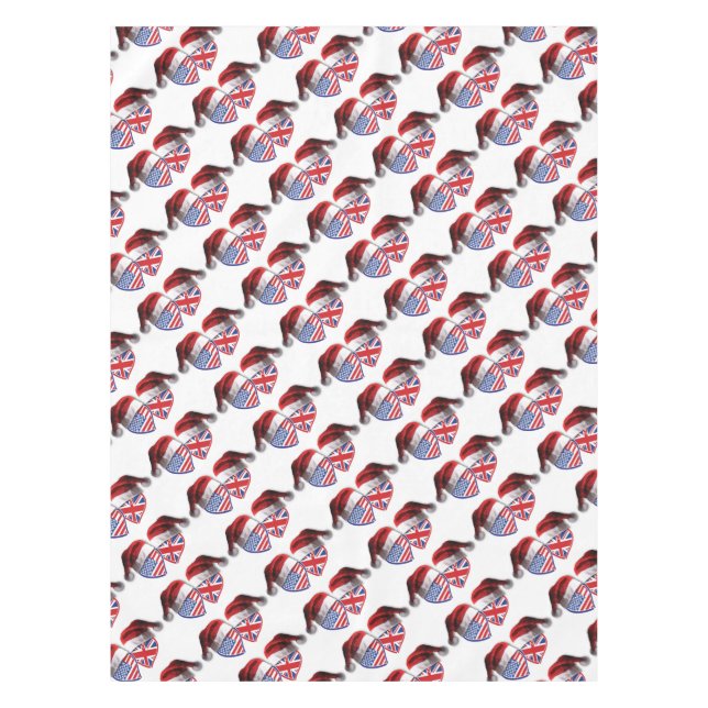 USA-UK-Santa-Hats Tablecloth (Front)