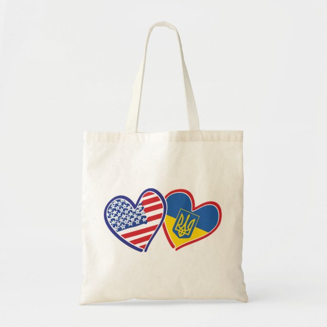USA-Ukraine-Flags Tote Bag (Front)