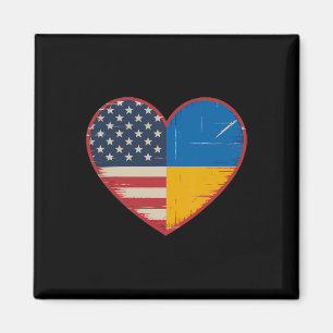 Usa Ukraine Heart - Dual Citizenship 1 Magnet